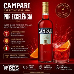 Aperitivo CAMPARI 998ML CX com 12