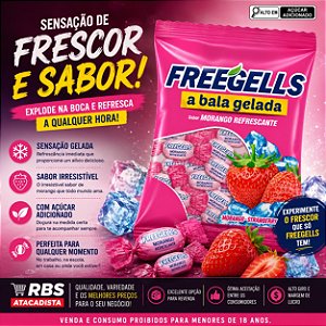BALA FREEGELLS MORANGO 36X475G