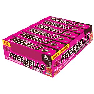 DROPS FREEGELLS PLAY MORANGO RECHEIO SABOR CHOCOLATE 36X12UN