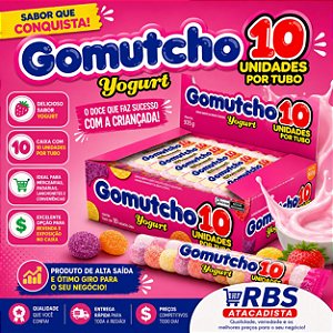 BALA GOMA GOMUTCHO10 TUBO YOGURTE SORTIDO 15X30UN