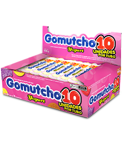 BALA GOMA GOMUTCHO10 TUBO YOGURTE SORTIDO 15X30UN