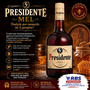 BEB CONHAQUE PRESIDENTE COM MEL 900ML
