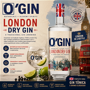 O'GIN - LONDON DRY GIN - 12x1L