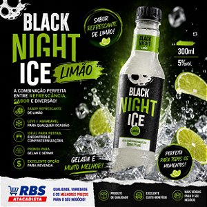 BEBIDA ALCOOLICA MISTA GASEIFICADA 12X300ML - BLACK NIGHT LIMAO PET