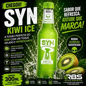 SYN ICE KIWI COQ ALC PET 24X300ML