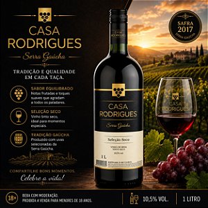 VINHO CASA RODRIGUES SECO VD 12X1L