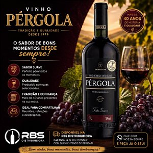 VINHO TINTO SUAVE PERGOLA 1 LT CX C/12