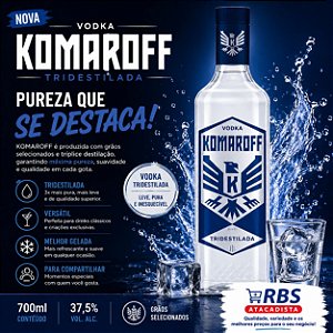 VODKA KOMAROFF 1L VIDRO 6x1L