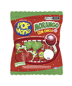 PIRULITO POP MANIA MORANGO 9G 24X500G