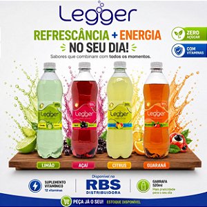 Suplemento Vitamínico Legger Zero Açúcar Guaraná 520ml  12X520 ML PET