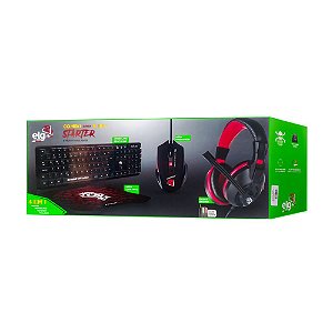 Kit Combo 4 Em 1 Headset  Teclado  Mouse e Mouse Pad - ELG