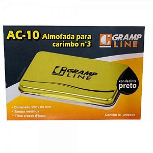 Almofada p/ Carimbo PRETA AC-10 Preta N 3
