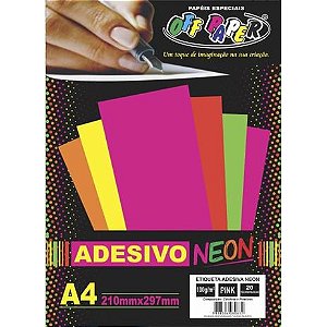 Papel Adesivo Neon A4 100g PINK
