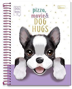 Caderno CD 10Mat 160Fls Dog Lovers