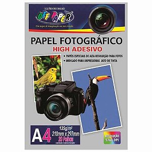 Papel Fotográfico Adesivo A4 135G 20Fls Off Paper