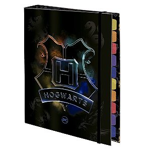 Fichário Colegial com elástico Harry Potter com 48 Folhas decoradas