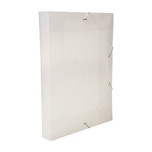 Pasta Aba Elástico Ofício Lombo 4cm Line Cristal