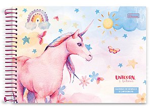 Caderno CD Desenho Unicorn I Believe