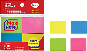 MAXI NOTE NEON 38MMX50MM AM AZ VD RS  4BL 100 FLS