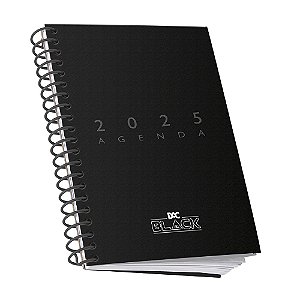 Agenda 2025 DAC All Black com espiral