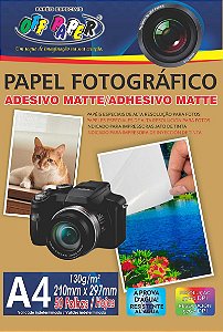 Papel Fotográfico Adesivo Fosco A4 130g Off Paper