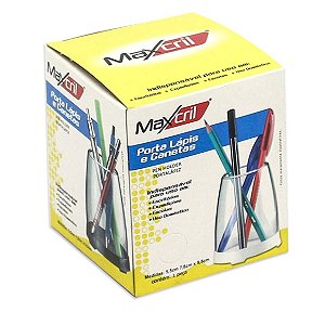 Porta Lápis e Canetas Cristal Maxcril Waleu - Ref. 10250008
