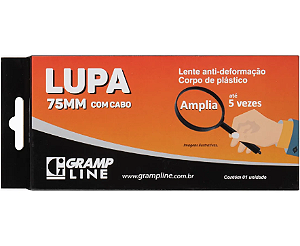 Lupa de Mão Multiuso 75mm GrampLine com Cabo Ergonômico