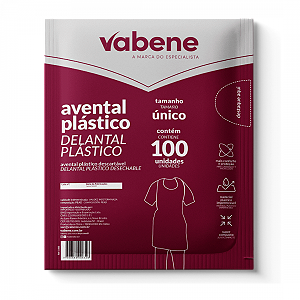 AVENTAL PLAST DESCART BRANCO  110X70CM 100UN/PCT