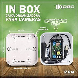 Kit 120 Unidades Caixa Plastica Organizadora Cftv Ipec