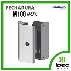 Fechadura Eletroímã M100 Inox P/ Porta Social Pivotante