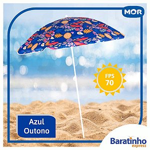 Guarda Sol Com FPS 70 Azul Outono 1,80m Mor Praia Piscina