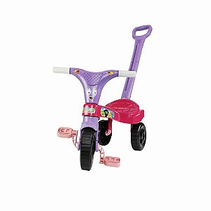 Triciclo Infantil Motika Rosa Com Haste - Lugo
