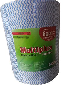 Pano Multiuso Multiplus Combat Azul 600 Folhas 28cm X 240m