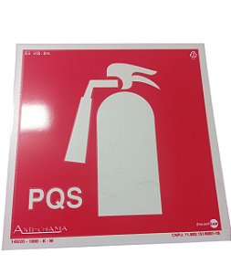 Placa Extintor De Incêndio 18X18 PQS PAF478