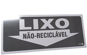 Placa Pvc Lixo Não Reciclável 130 X 300 X 0,80mm PS-192