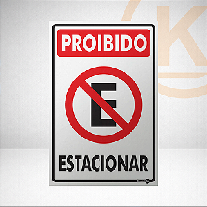 Placa Proibido Estacionar Garagem 20 x 30