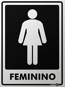 Placa de Sinalização - Banheiro Feminino