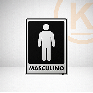 Placa Sinalização - Banheiro Masculino