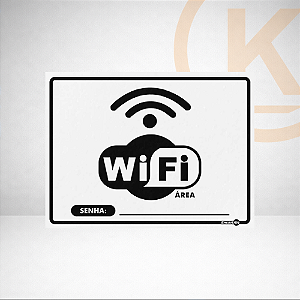 Placa de Sinalização Wi-Fi | Acesso à Internet
