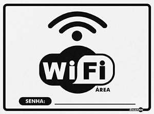 Placa sinalização - Wi-fi