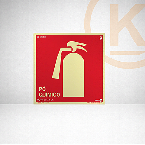 Placa Fotoluminescente - Extintor CO2 c/ Pictograma
