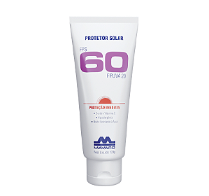 Creme Protetor Solar Fator Fps 60 Bisnaga 120g Mavaro