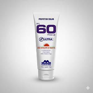 Creme Protetor Solar Fator Fps 60 Com Repelente 120g Mavaro