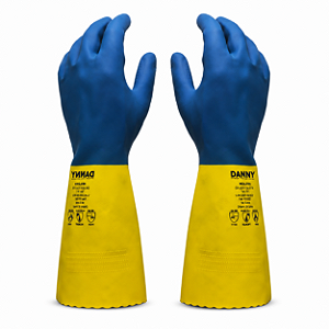 Kit 12 Luva neoprene e látex Limpeza Resistente química