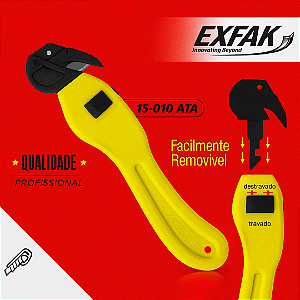 Estilete Exfak 15-010 AT Cabeça Removível para Corte Seguro