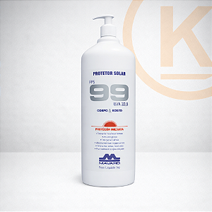 Protetor Solar FPS 99 Mavaro 1kg Profissional - Corpo e Rosto UVA UVB