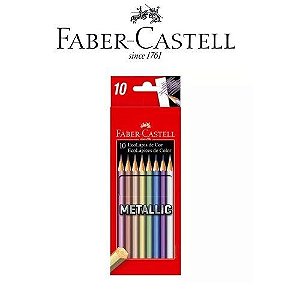 Lápis De Cor Metallic 10 Cores Faber-castell
