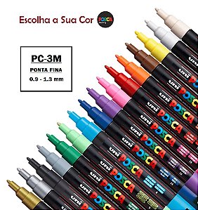 Caneta Posca PC-3M Ponta Fina 1.3mm a Escolha