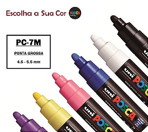 Caneta Posca PC-7M Ponta Grossa Redonda 4.5-5.5 mm a Escolha