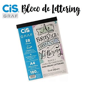 Bloco Livro De Exercícios Para Lettering 28fls 180g A4 Cis